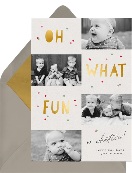 Photo holiday cards: Fun Or Whatever Card