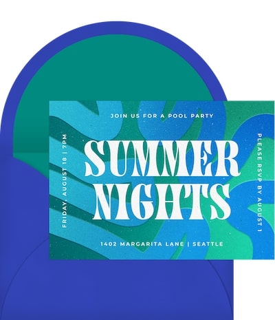 Funky Summer Nights Invitation