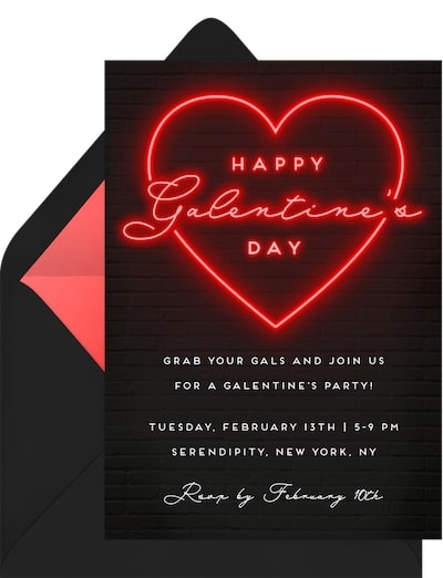 Galentine's Heart Invitation