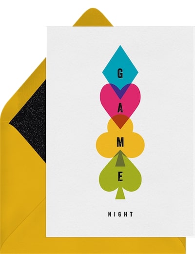 Things to do on your birthday: Game Night Invitation