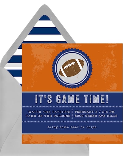 Game Time Invitation