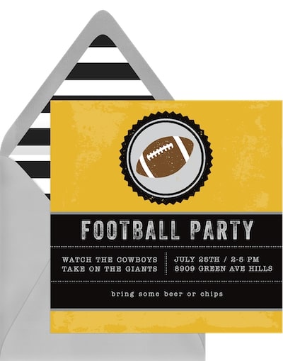 Game Time Invitation