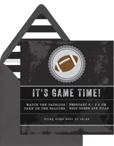 Game Time Invitation