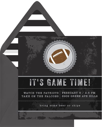 Game Time Invitation