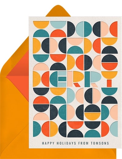 DIY Christmas cards: Geo Merry Card