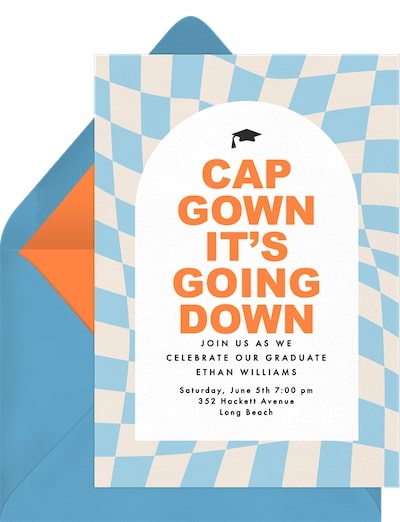 Get Down Grad Invitation