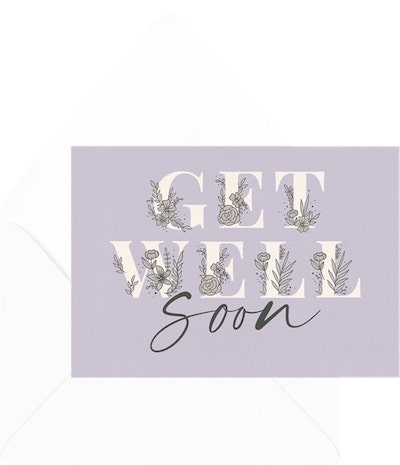 Speedy recovery wishes: Get Well Flowers Card
