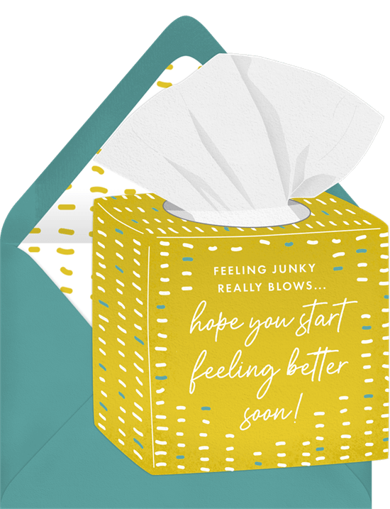 Wishing you the best: Get Well Soon card