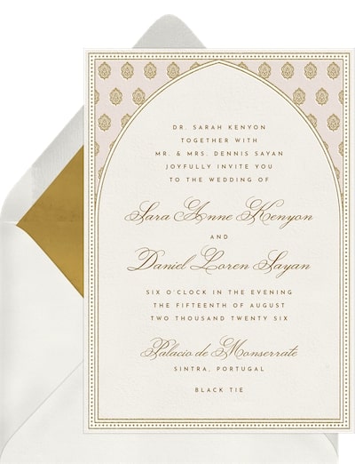 Gilded Arch Invitation