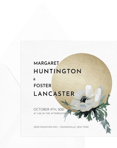 Gilded Full Moon Invitation