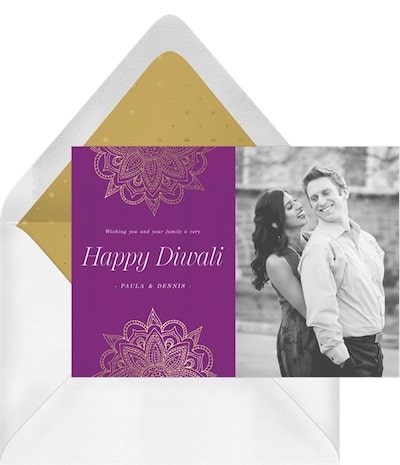 Gilded Rangoli Card