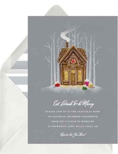 Gingerbread Cottage Invitation