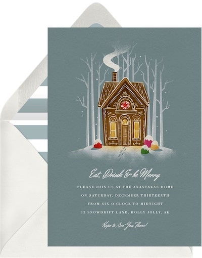 Gingerbread Cottage Invitation