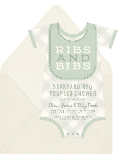 Gingham Onesie Invitation