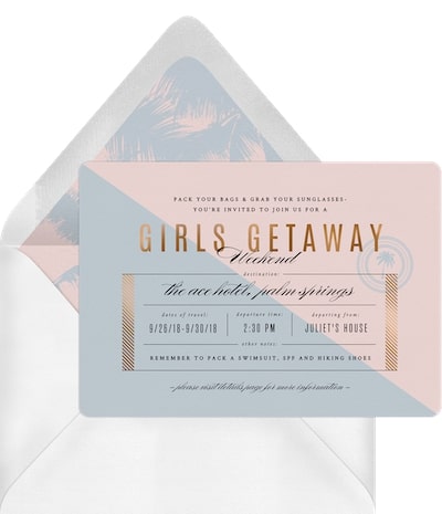 Girls Getaway Invitation