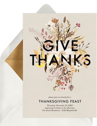 Give Thanks Invitation