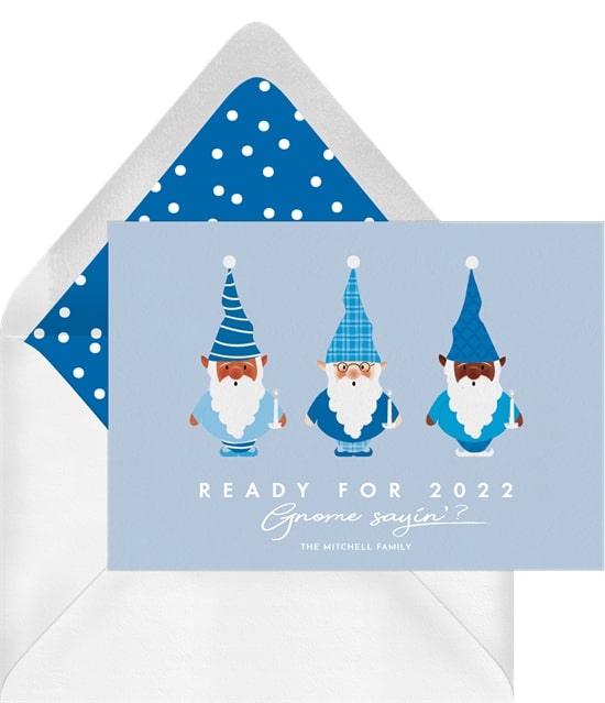 Funny holiday cards: Gnome Sayin' Card
