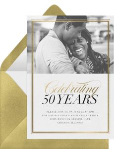 Gold Frame Invitation