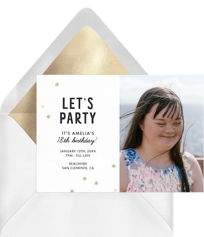 Gold Stars Invitation