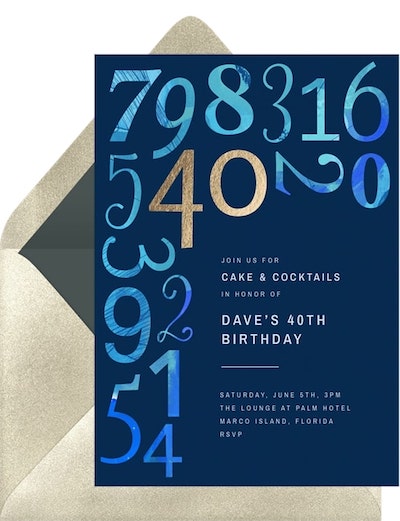 Golden birthday: Golden Age Invitation