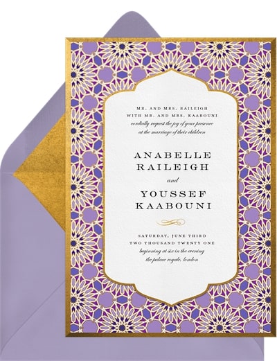 Golden Mosaic Invitation