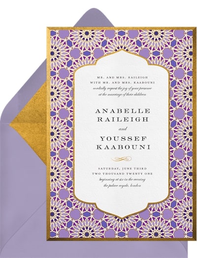 Golden Mosaic Invitation