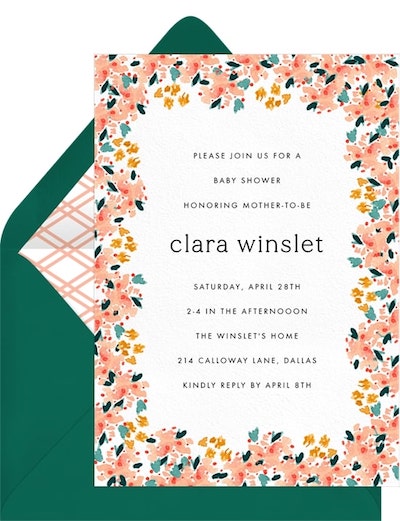 Grandmother's Florals Invitation