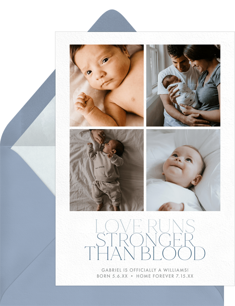 A new baby wishes card by Greenvelope.