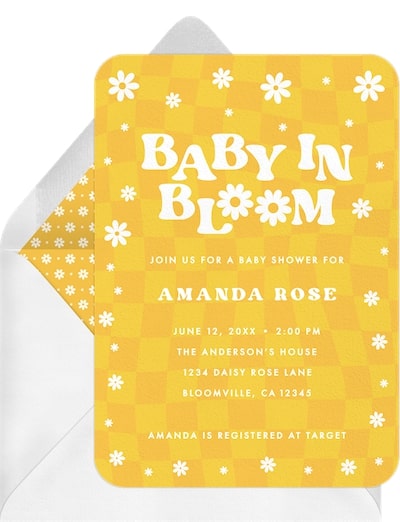 Groovy Bloom Invitation