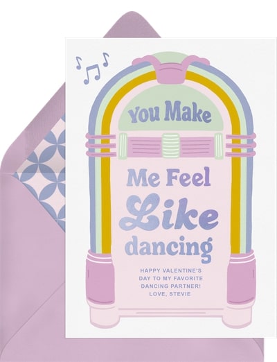 Anniversary ecard: Groovy Jukebox Card