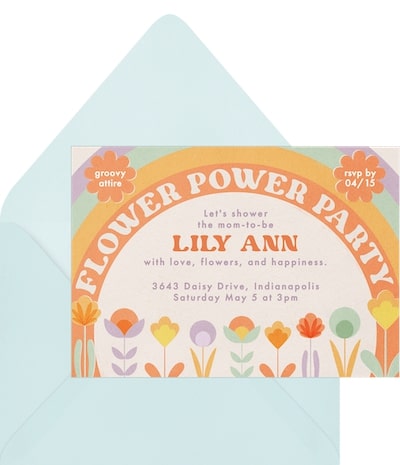 Groovy Petals Invitation