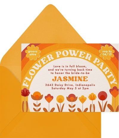 Groovy Petals Invitation