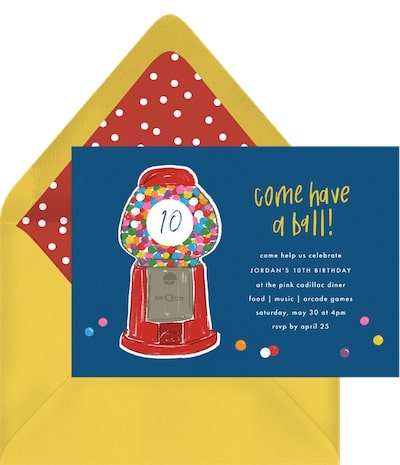 Gumball Machine Invitation