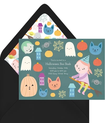 Halloween baby shower invitations: Halloween Boo Bash Invitation