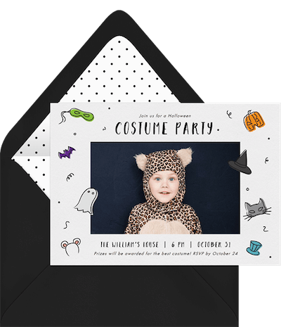 Virtual Halloween party: Halloween Icons Invitation