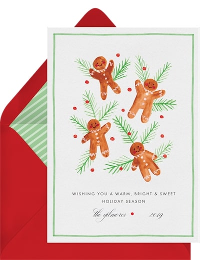 Hand Painted Gingerbread Card