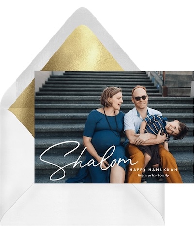 Handwritten Shalom Card