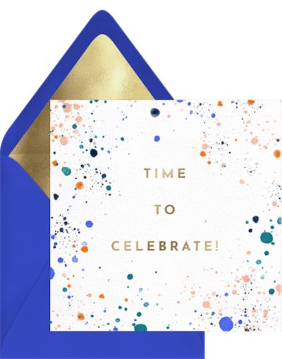 Happy workiversary: Happy Paint Speckles Card