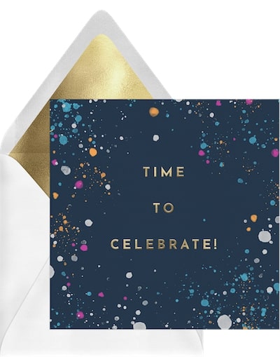 Happy Paint Speckles Card