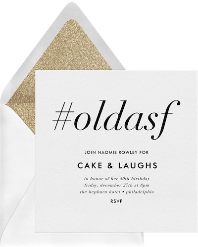 Hashtag Old Invitation