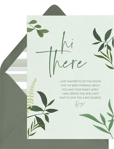 Sympathy message: Hi There Card