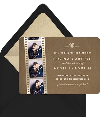 Old Hollywood theme party: Hollywood Glam Save the Date