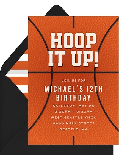 Hoop It Up Invitation