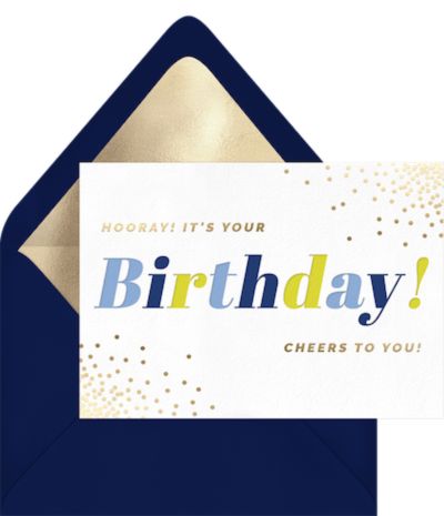 Birthday wishes for brother: Hooray Birthday Card