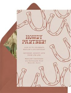 Howdy Partner Invitation