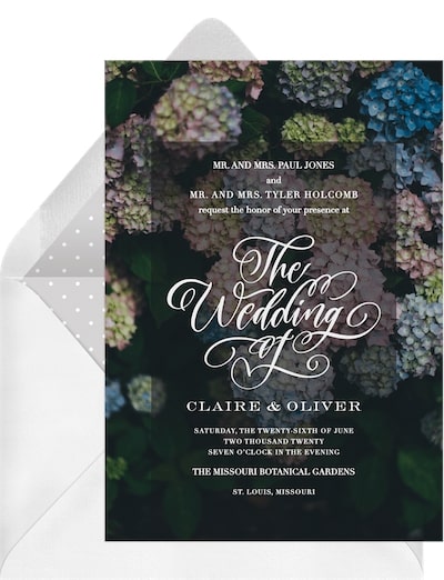 Hydrangeas Invitation