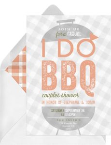Jack and Jill party: I Do BBQ Invitation