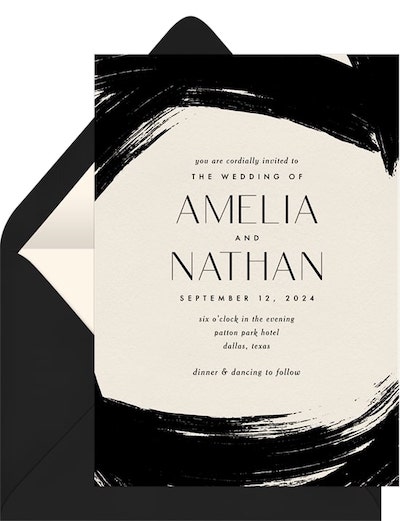 Inky Strokes Invitation