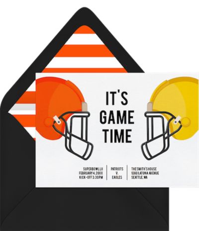 It’s Game Time Invitation