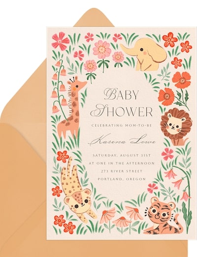 Jungle Blossoms Invitation
